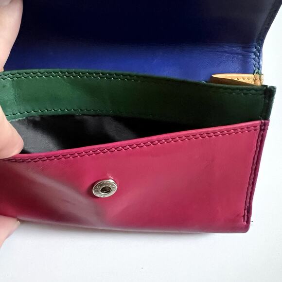 MyWalit Colorful Italian Leather Trifold Wallet ID Window Zip Coin Billfold - Picture 6 of 13